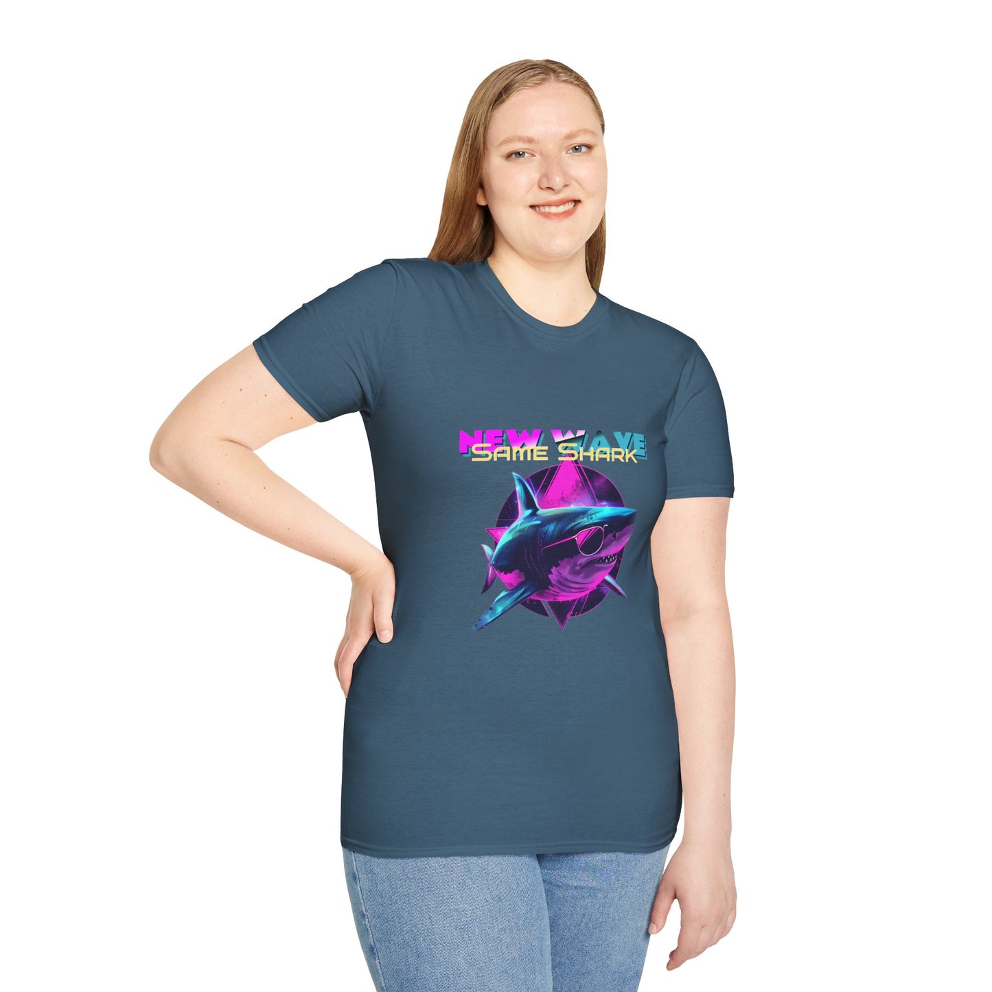 New Wave Same Shark Unisex Softstyle T-Shirt