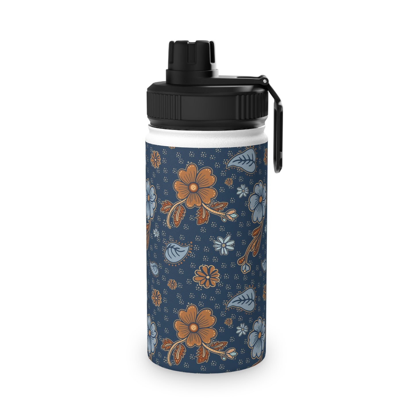 Timeless Elegance Stainless Steel Water Bottle, Sports Lid / Dark Blue