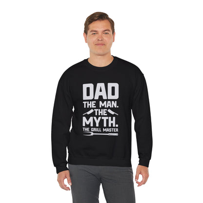 Dad The Man Myth Grill Master Crewneck Sweatshirt