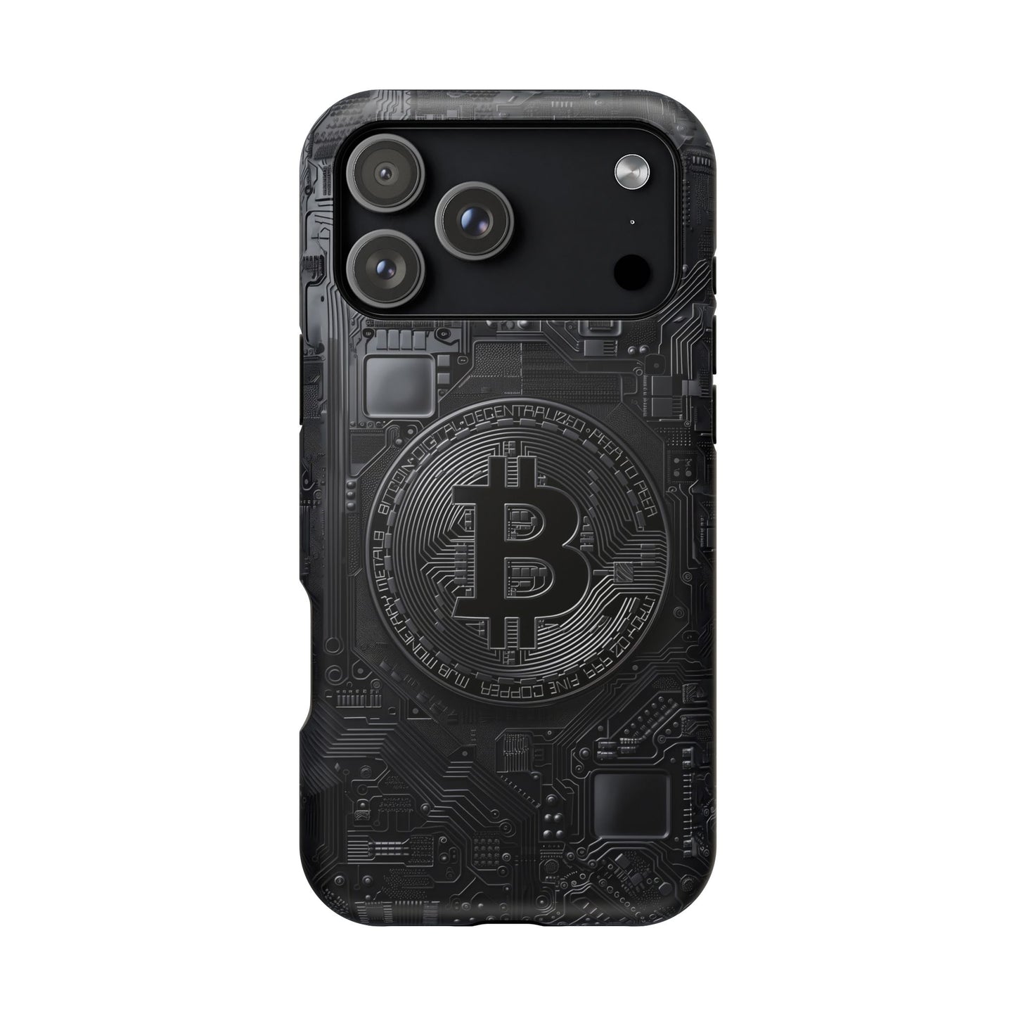 Black Bitcoin Magnetic iPhone Cases - Ideal for Tech Enthusiasts