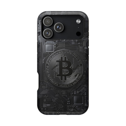 Black Bitcoin Magnetic iPhone Cases - Ideal for Tech Enthusiasts