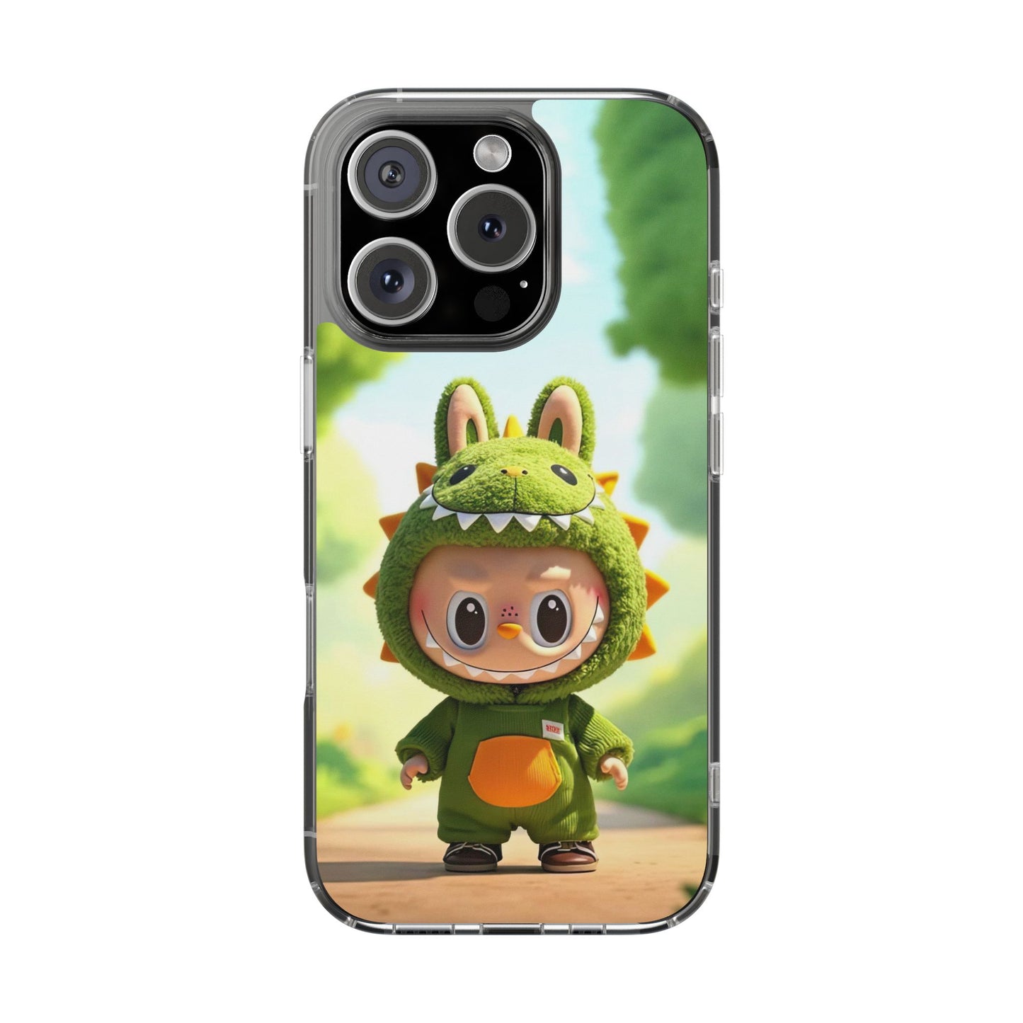 Copy of The Monsters Clear Case for iPhone Models – Playful Dinosaur Design
