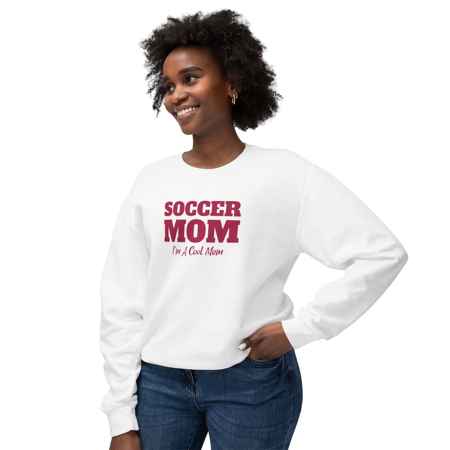 Soccer Mom Unisex Lightweight Crewneck Sweatshirt