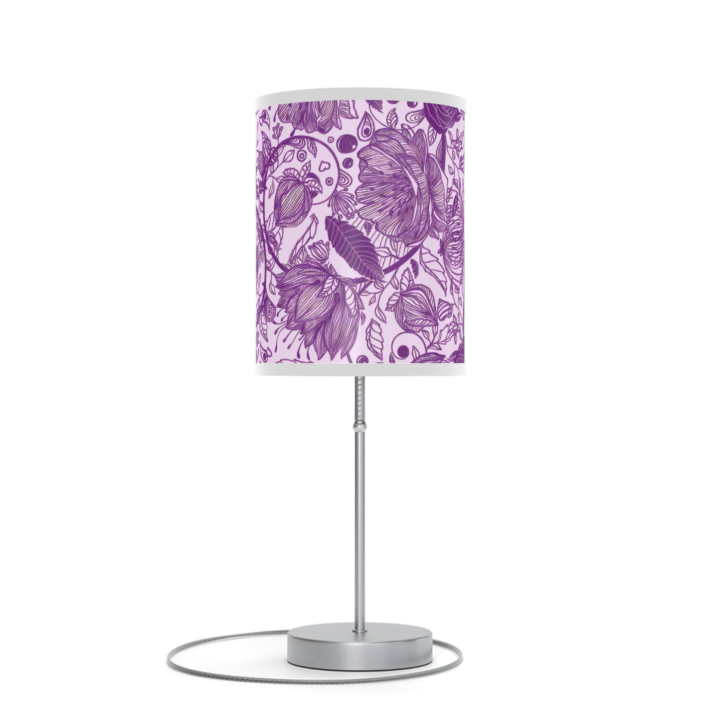 Graphical Garden: Purple Edition Lamp on a Stand, US|CA plug / Light Blue