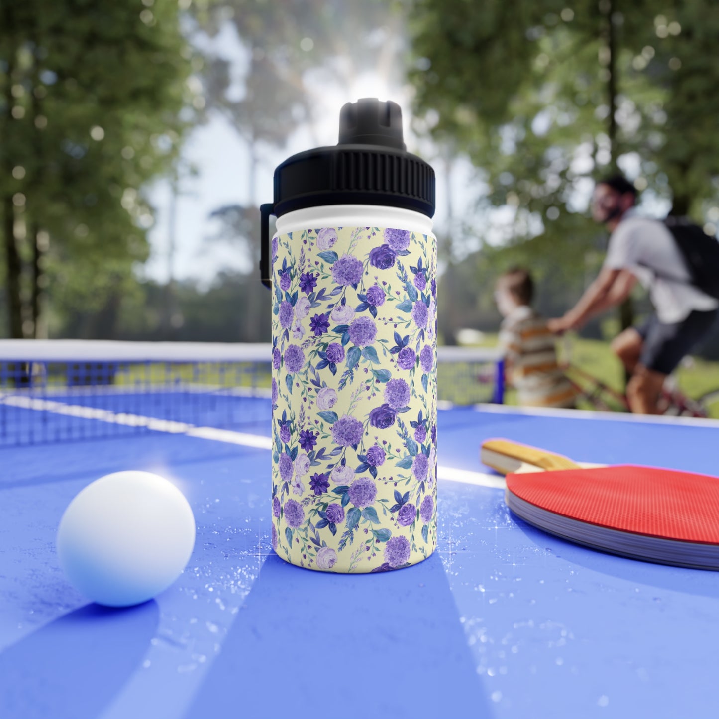 Violet Stainless Steel Water Bottle, Sports Lid