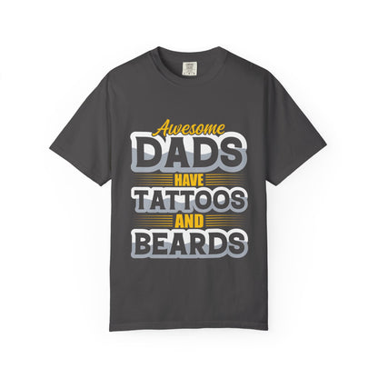 Awesome Dads T-Shirt - Unisex Garment-Dyed Tee