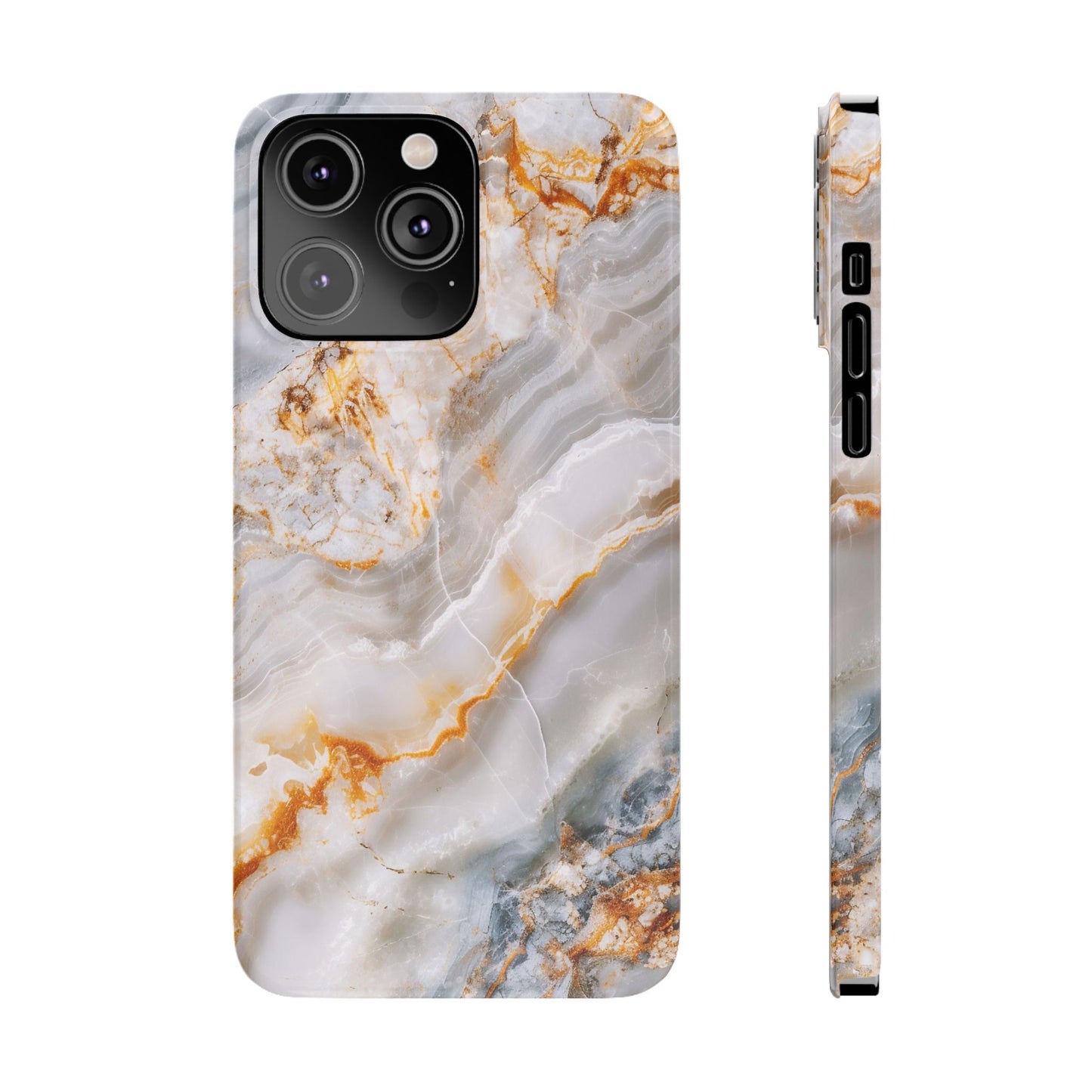 Pure Elegance Marble Slim Phone Cases, Modern Tech Decor