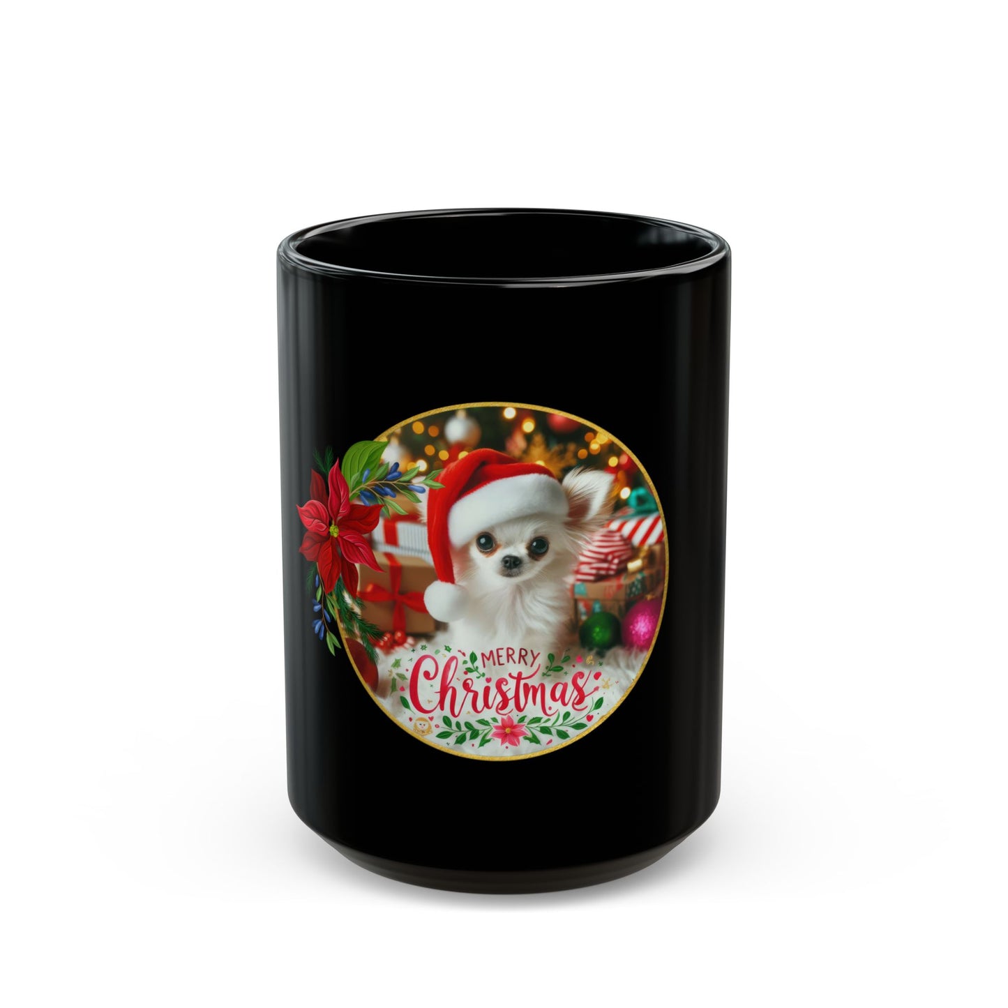 Chihuahua Claus Black Mug - 11oz, 15oz