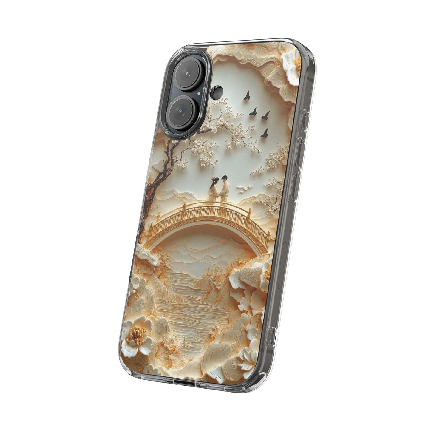 Romantic Couple 3D Effect Clear Cases,  Artistic Protective Cover