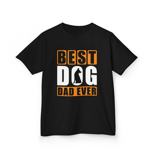 Kids Heavy Cotton™ Tee - Best Dog Dad Ever Design