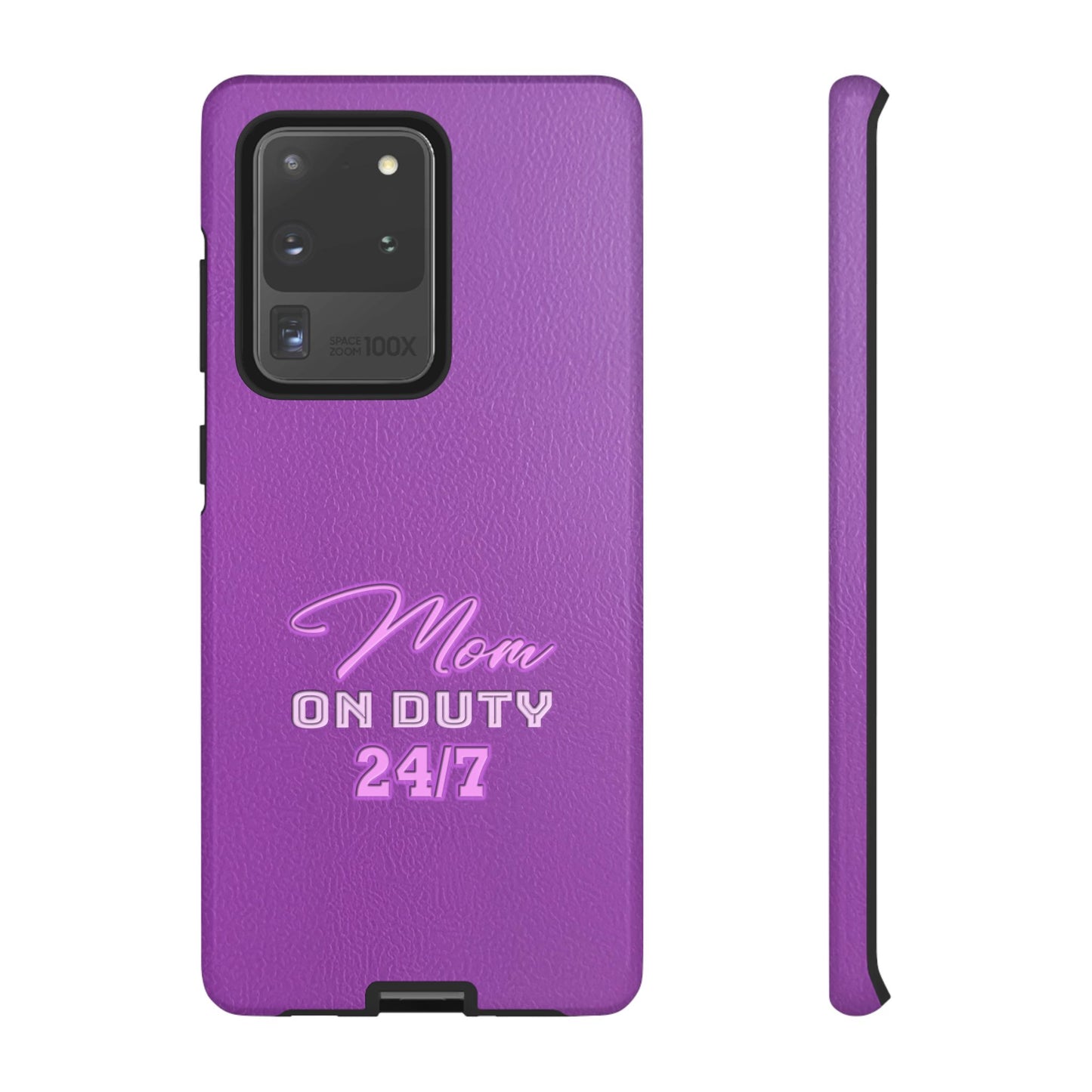Mom On Duty Impact-Resistant Case, Purple Case for Mothers
