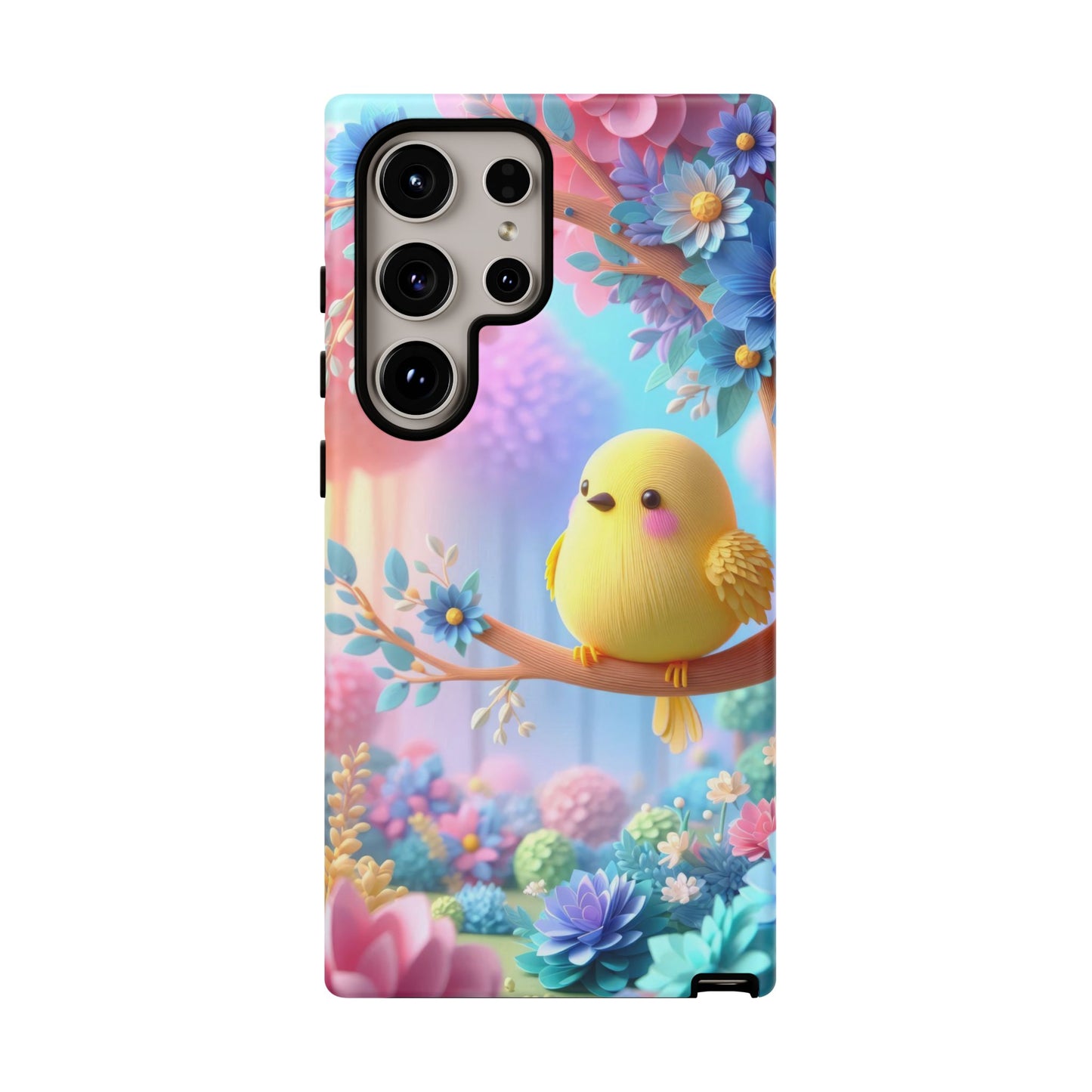 Colorful Bird Samsung Phone Case, Spring Vibe Mobile Shell