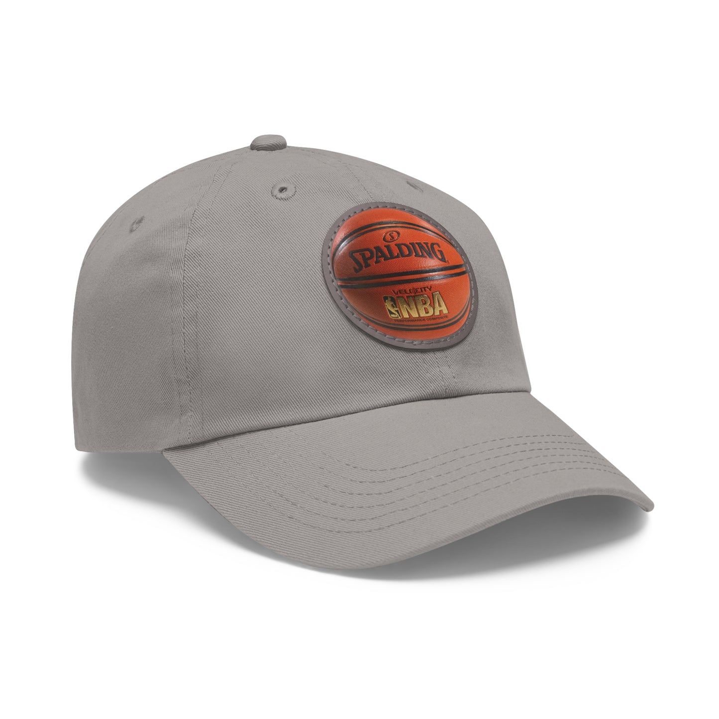 Basketball Dad Hat with Leather Patch (Round)