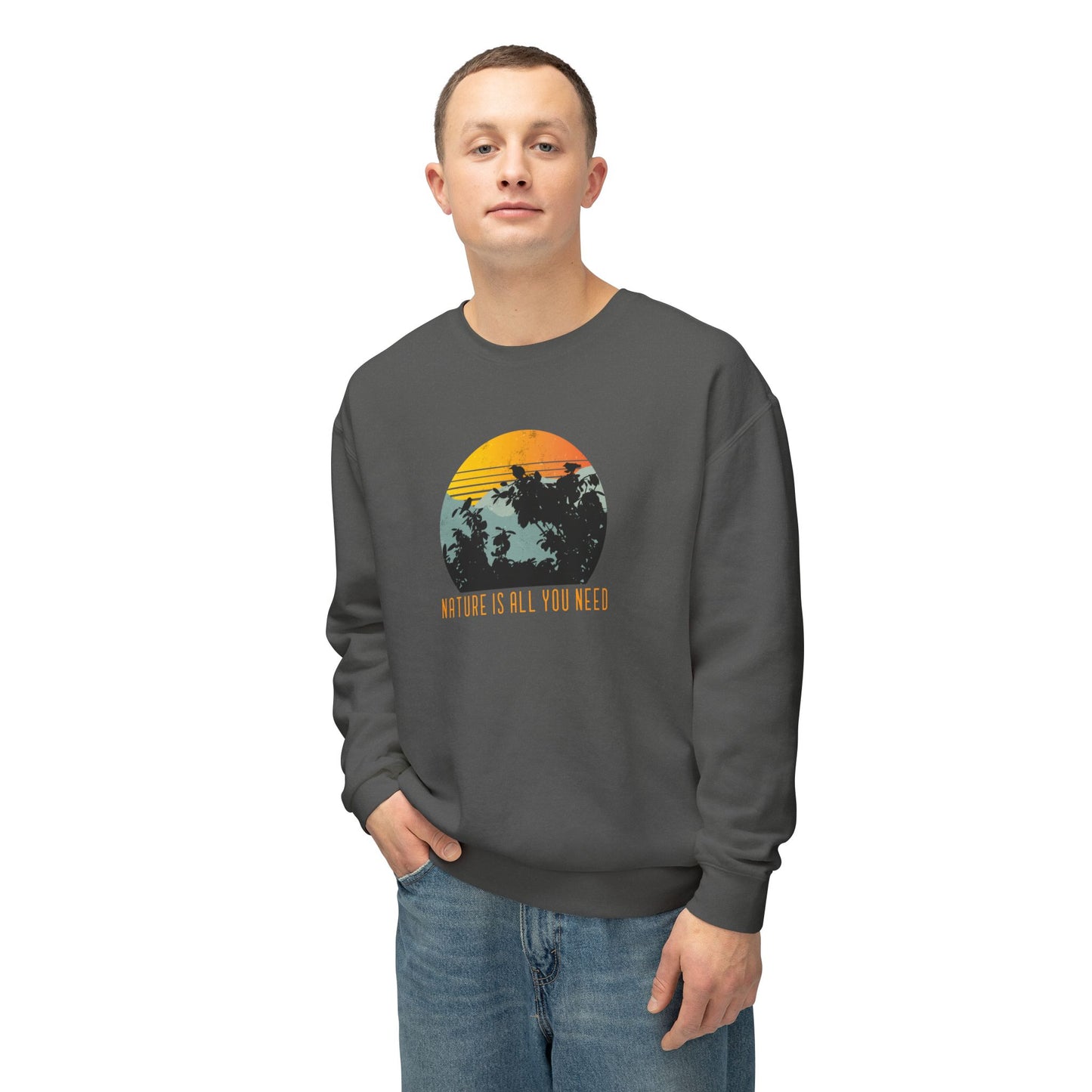 Nature Is All You Need Lightweight Crewneck Sweatshirt