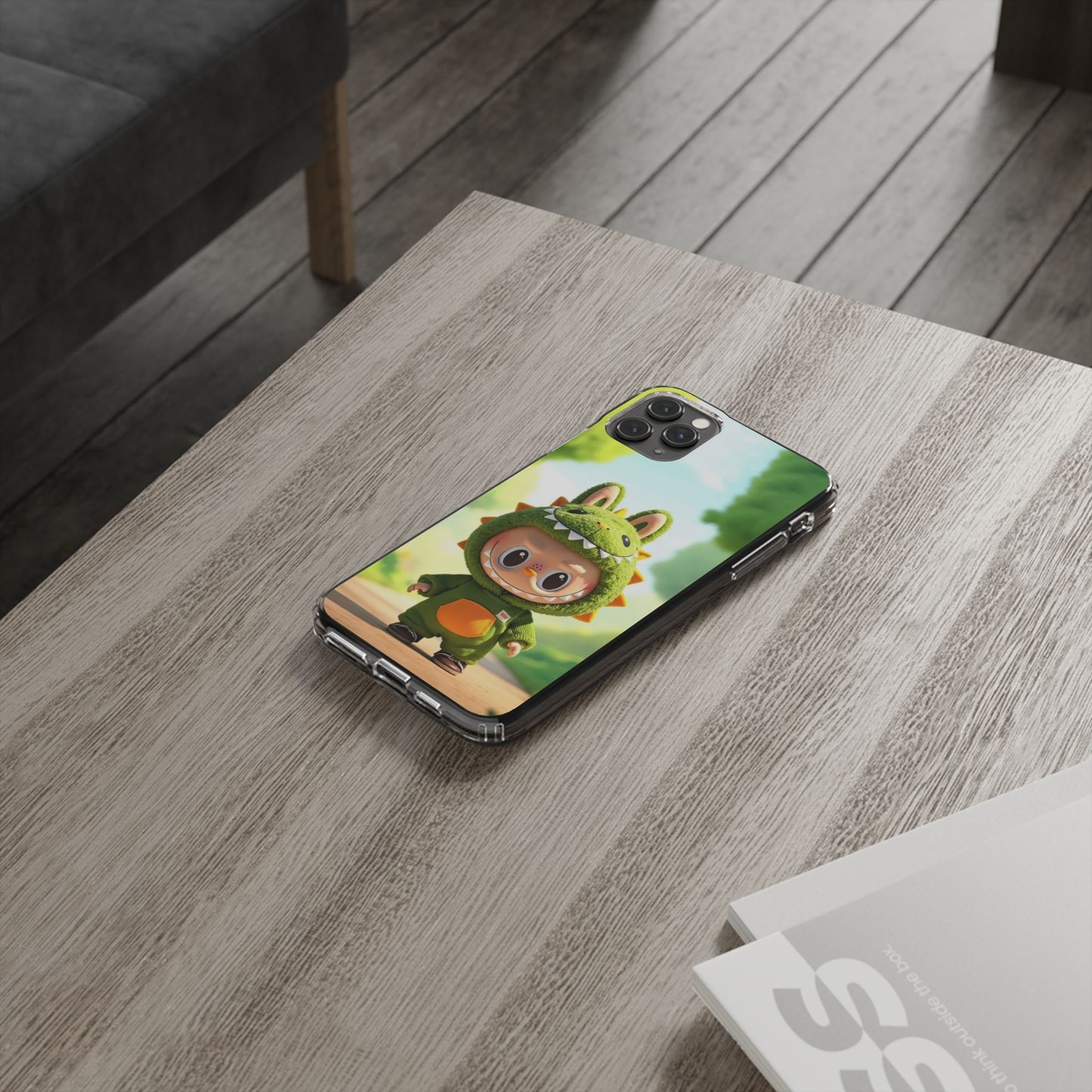 Copy of The Monsters Clear Case for iPhone Models – Playful Dinosaur Design