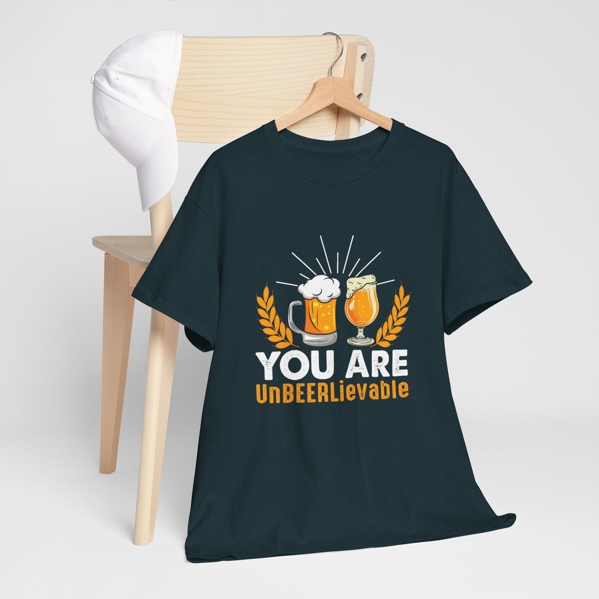 Funny Beer Slogan Tee, You Are UnBEERLievable