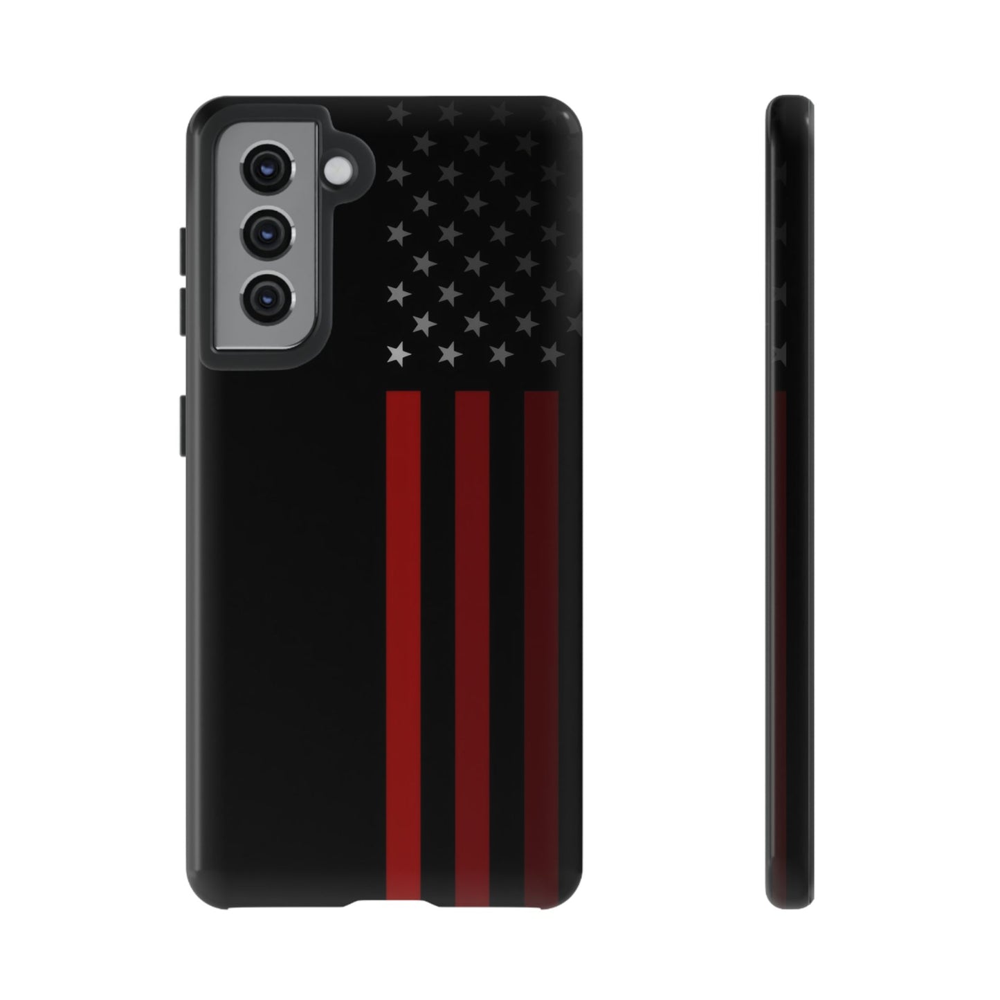 Patriotic Samsung Tough Cases, Red Line American Flag Phone Cover