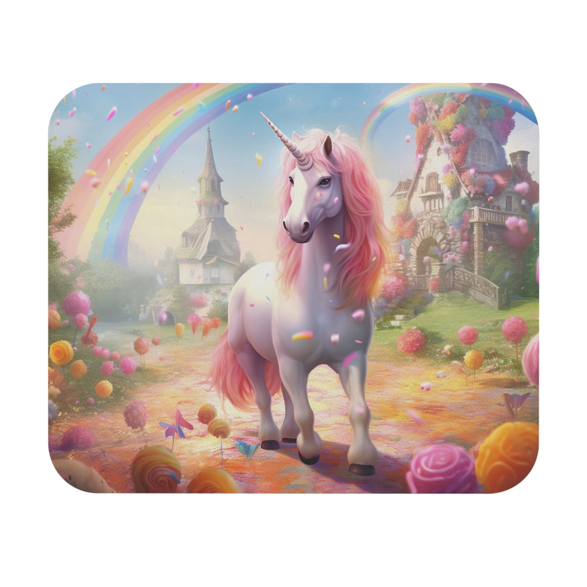 Unicorn Mouse Pad, Rainbow Desk Accessory