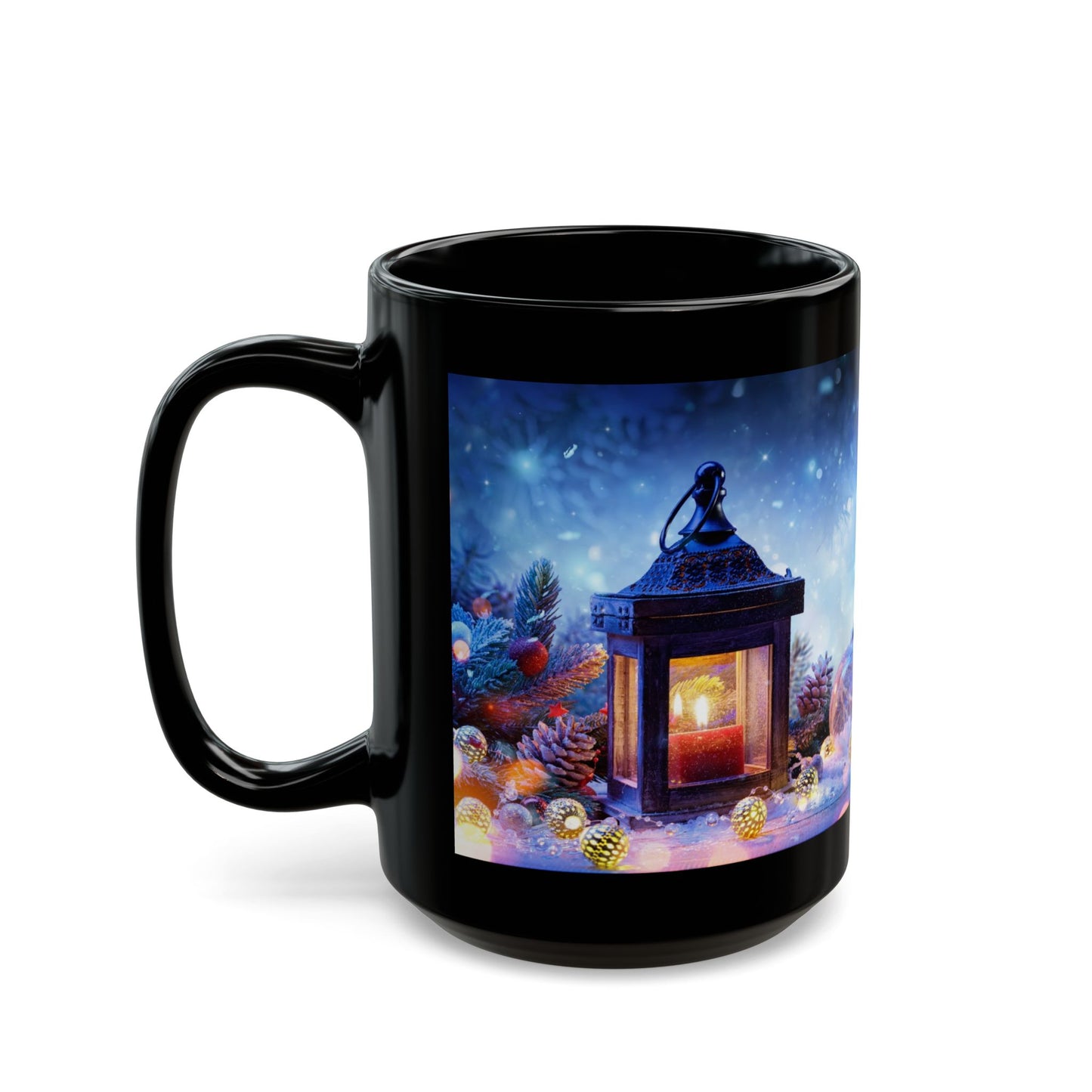 Silent Night Black Mug - 11oz, 15oz