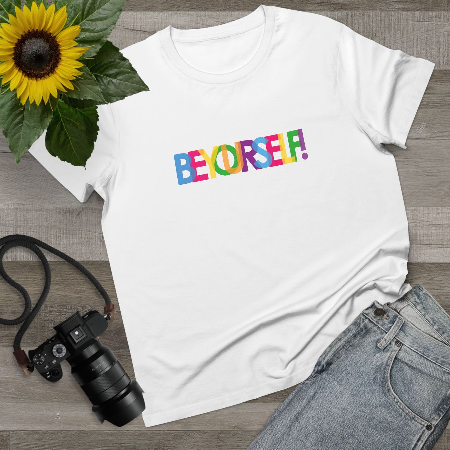Inspirational Women’s Maple Tee - Be Yourself Graphic T-Shirt