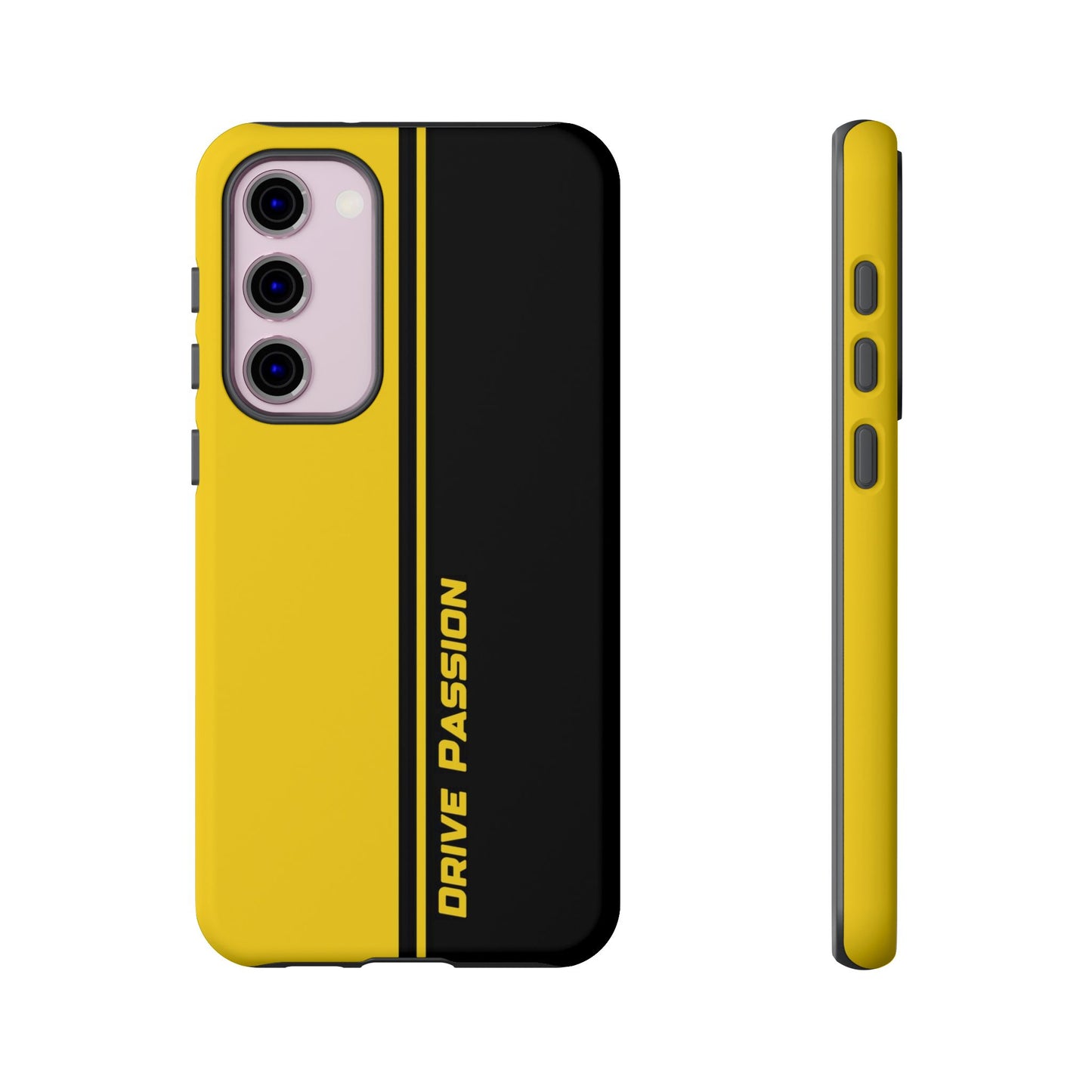 Drive Passion Tough Case – Bold Yellow & Black Design
