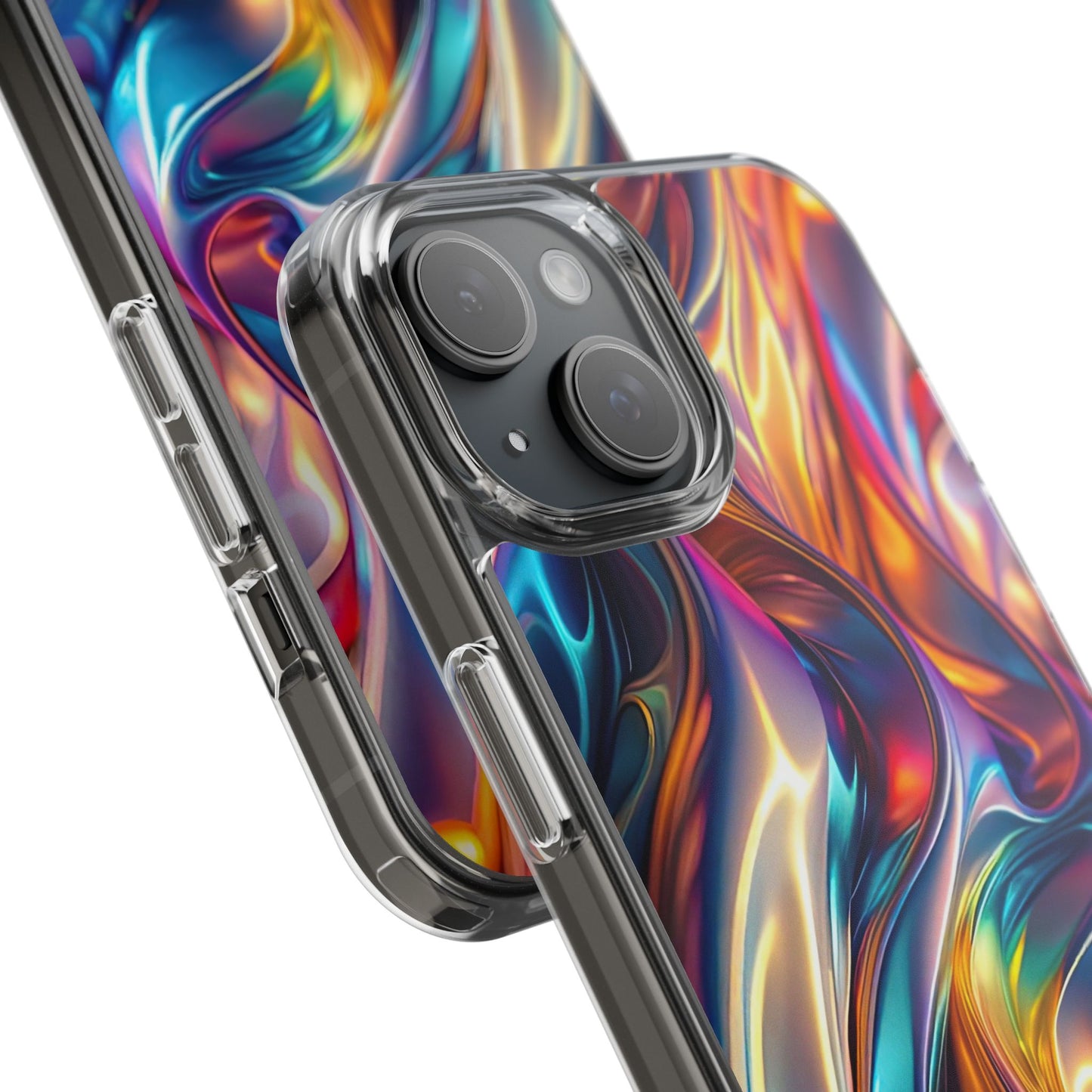 Colorful Clear Case for iPhone – Abstract Art Design