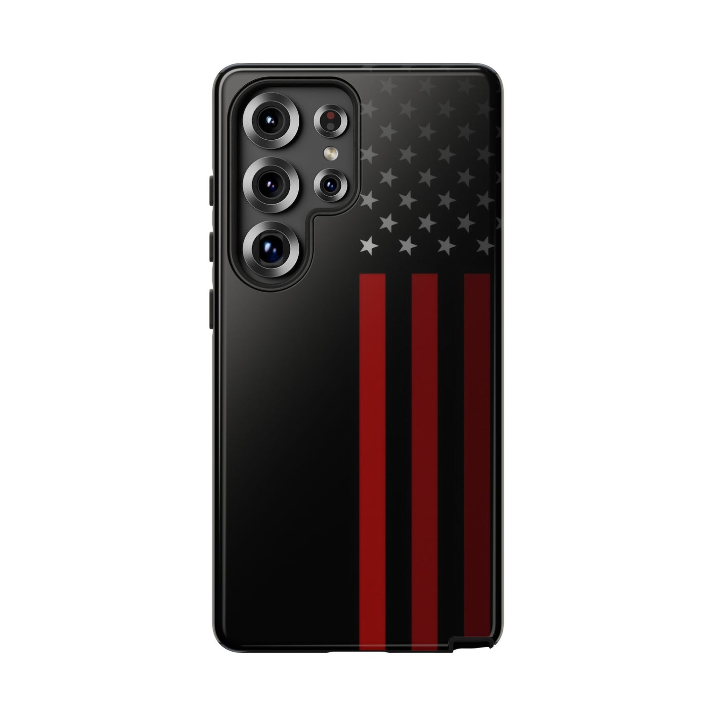 Patriotic Samsung Tough Cases, Red Line American Flag Phone Cover