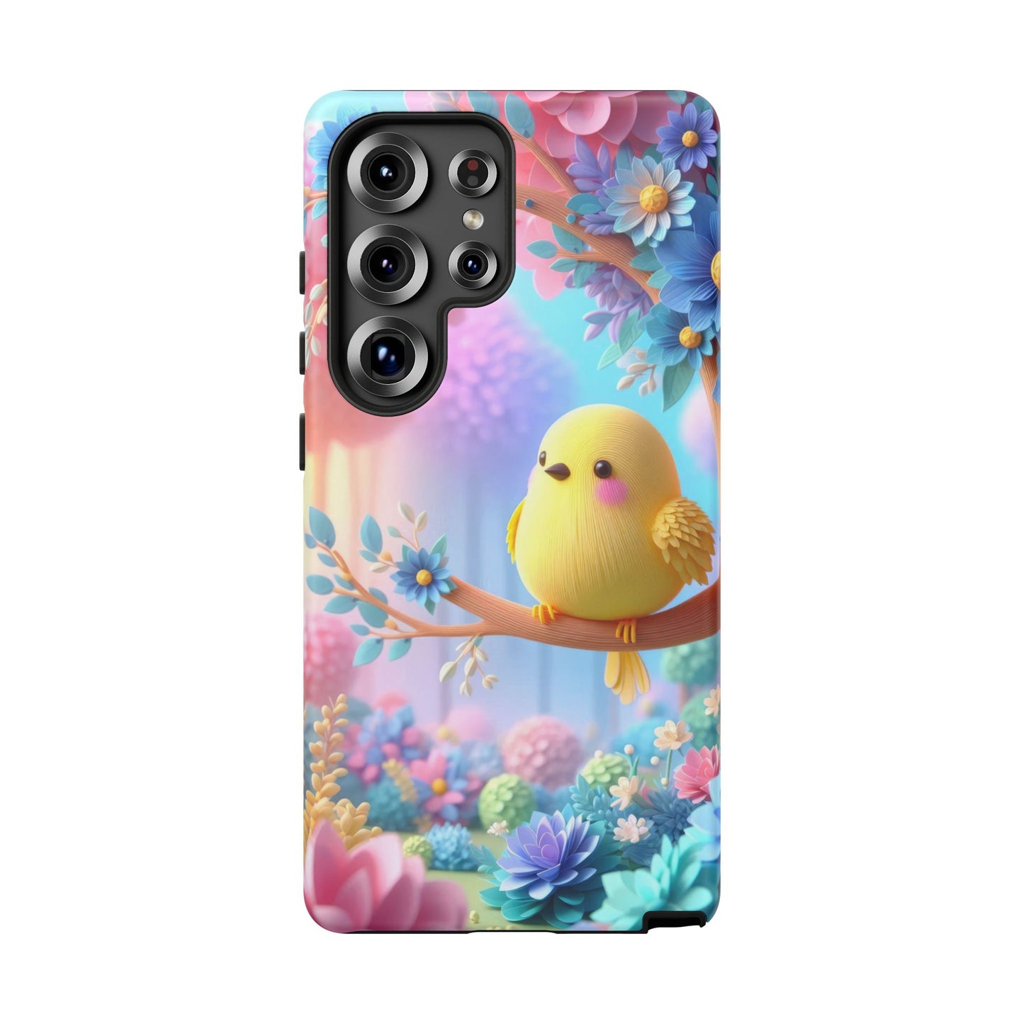 Colorful Bird Samsung Phone Case, Spring Vibe Mobile Shell
