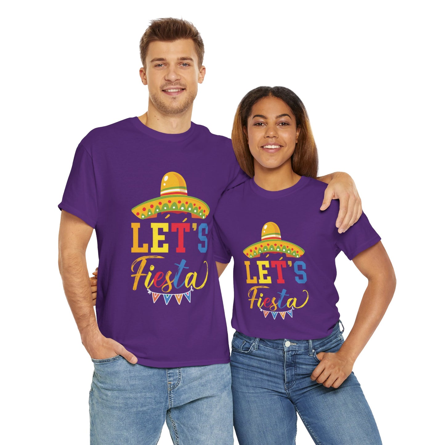 Let's Fiesta Unisex Heavy Cotton Tee - Fun Party T-Shirt for Celebrations