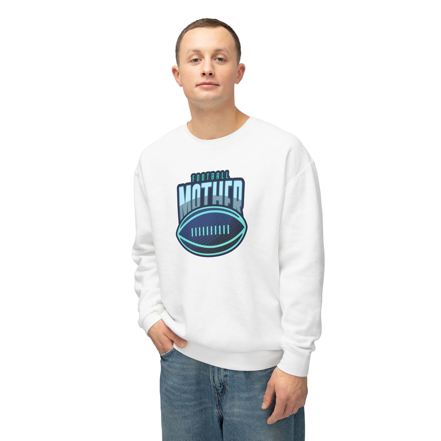 Football Mother Unisex Lightweight Crewneck Sweatshirt