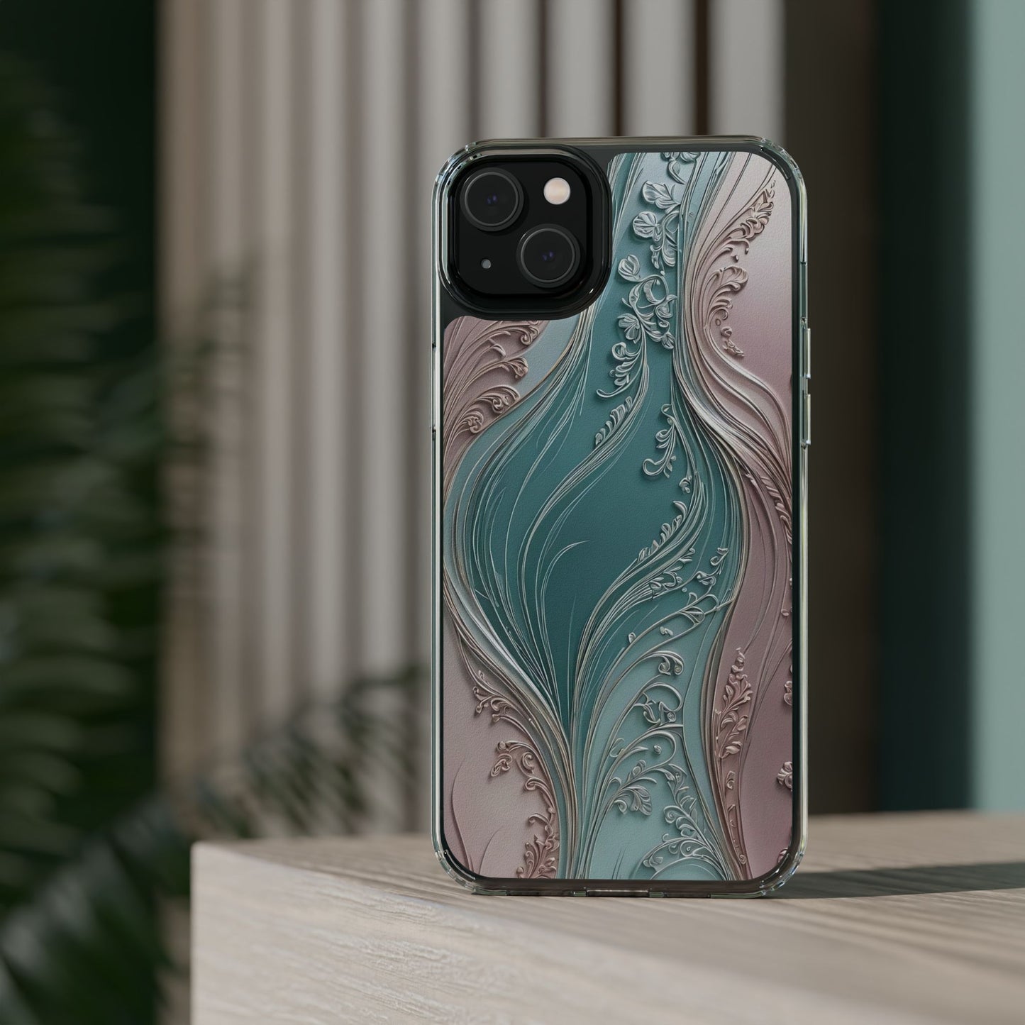 Elegant Clear Phone Cases,  Abstract Design