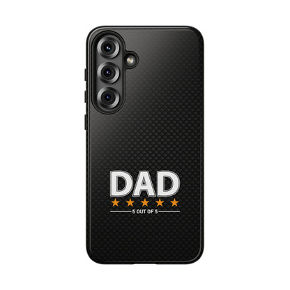 5-Star Dad Samsung Phone Case - Tough Black Cover for Father's Day