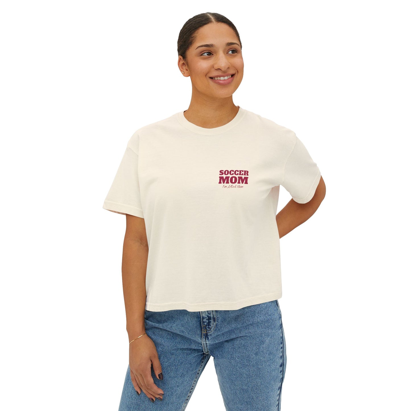 Soccer Mom I'm A Cool Mom Women's Boxy Tee