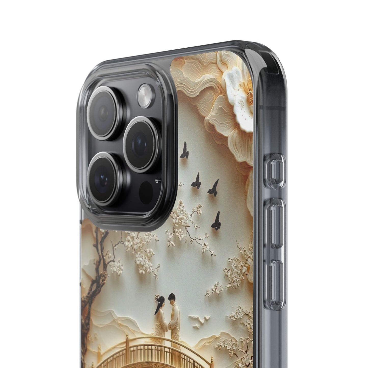 Romantic Couple 3D Effect Clear Cases,  Artistic Protective Cover