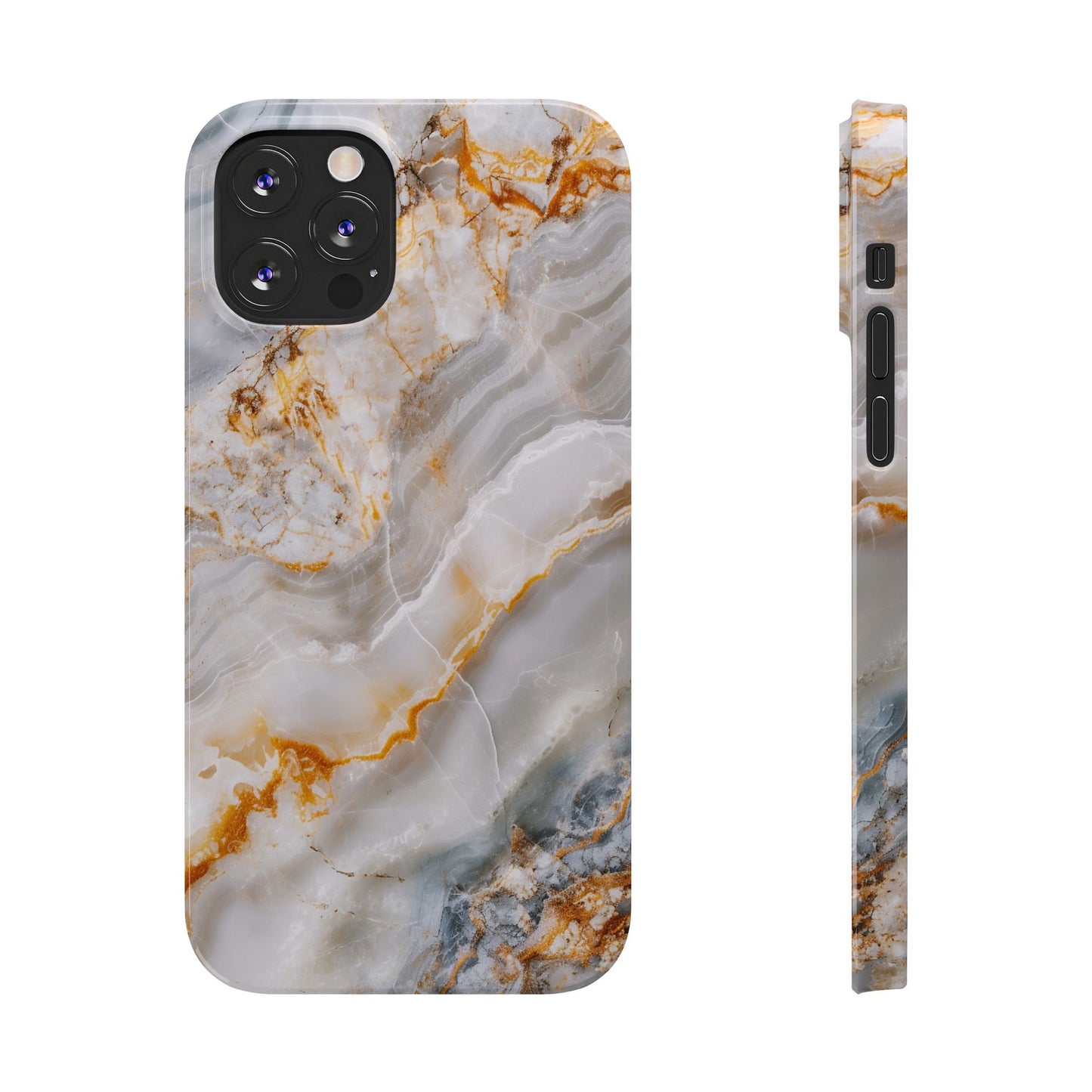 Pure Elegance Marble Slim Phone Cases, Modern Tech Decor