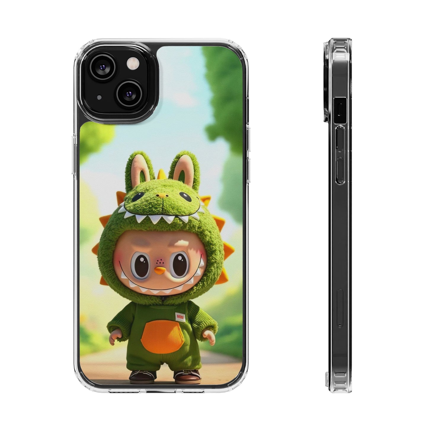 Copy of The Monsters Clear Case for iPhone Models – Playful Dinosaur Design