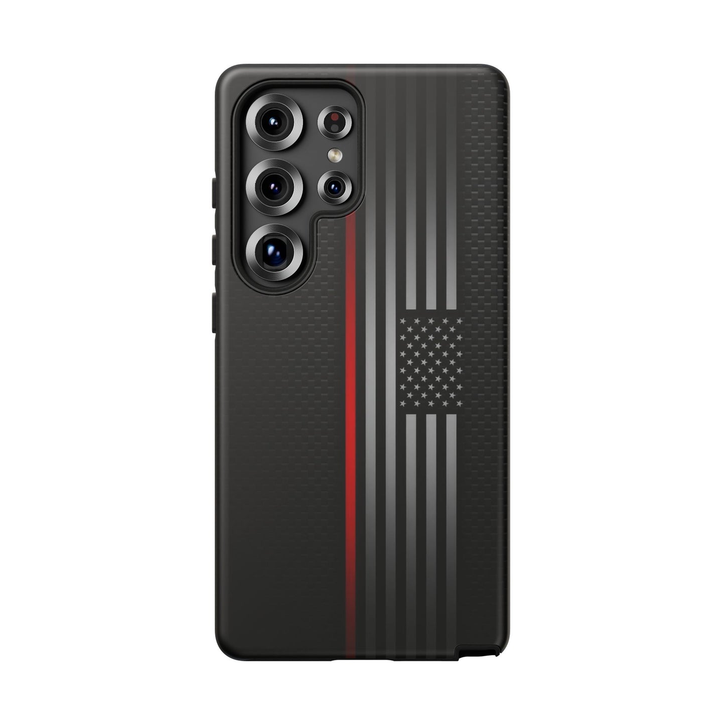 Elegant Patriotic Samsung Phone Case, Thin Red Line Design