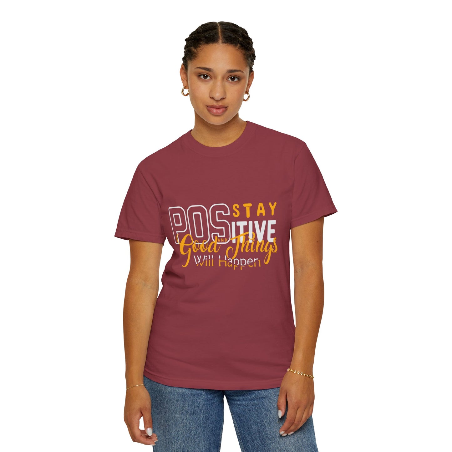Unisex Positive Vibe T-Shirt - Stay Positive Good Things Will Happen