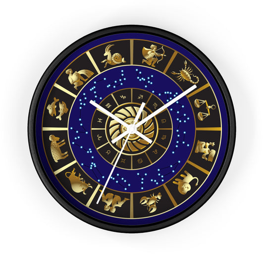 Zodiac Wall Clock 10" – Celestial Wall Art