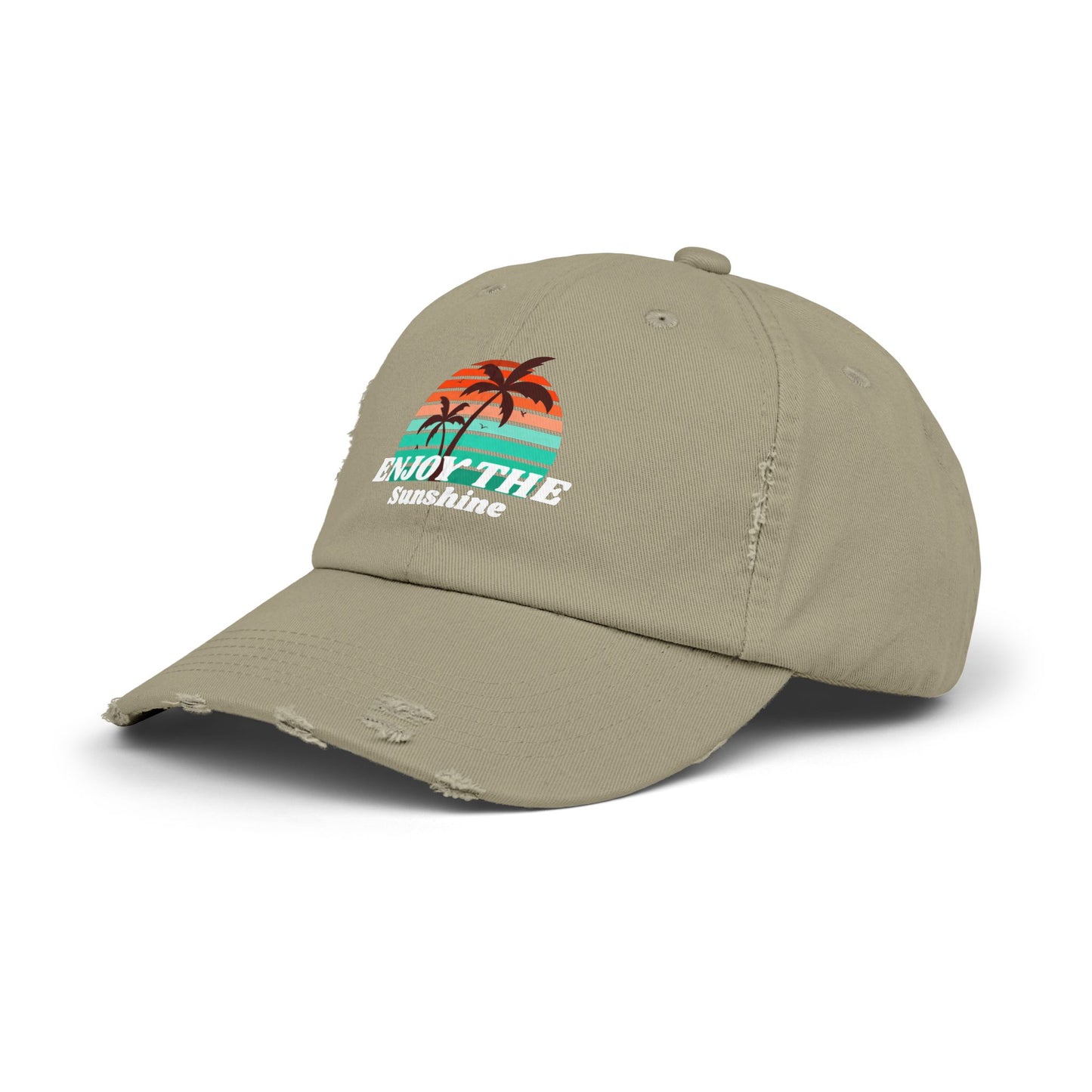 Enjoy The Sunshine Unisex Distressed Cap