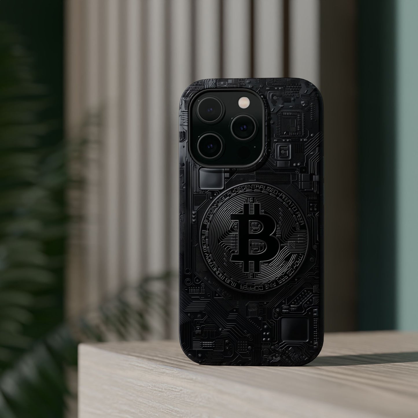 Black Bitcoin Magnetic iPhone Cases - Ideal for Tech Enthusiasts
