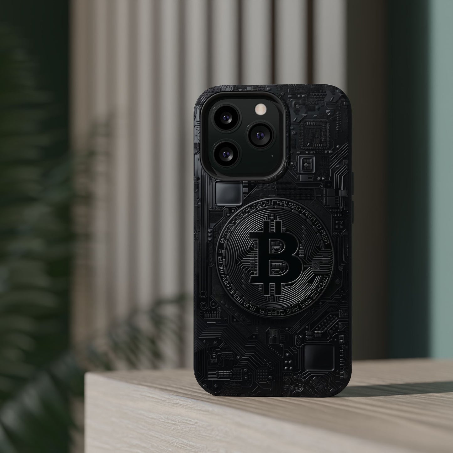 Black Bitcoin Magnetic iPhone Cases - Ideal for Tech Enthusiasts