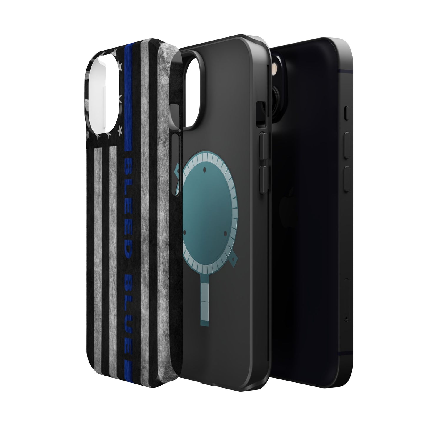 Police Magnetic Phone Cases, Bleed Blue