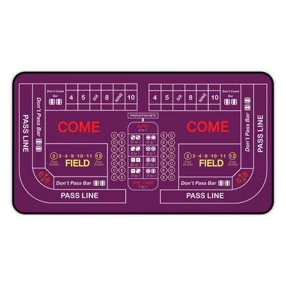 Casino Craps 2 Desk Mat — 2-in-1 Gaming Surface / Purple