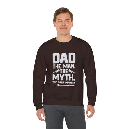 Dad The Man Myth Grill Master Crewneck Sweatshirt
