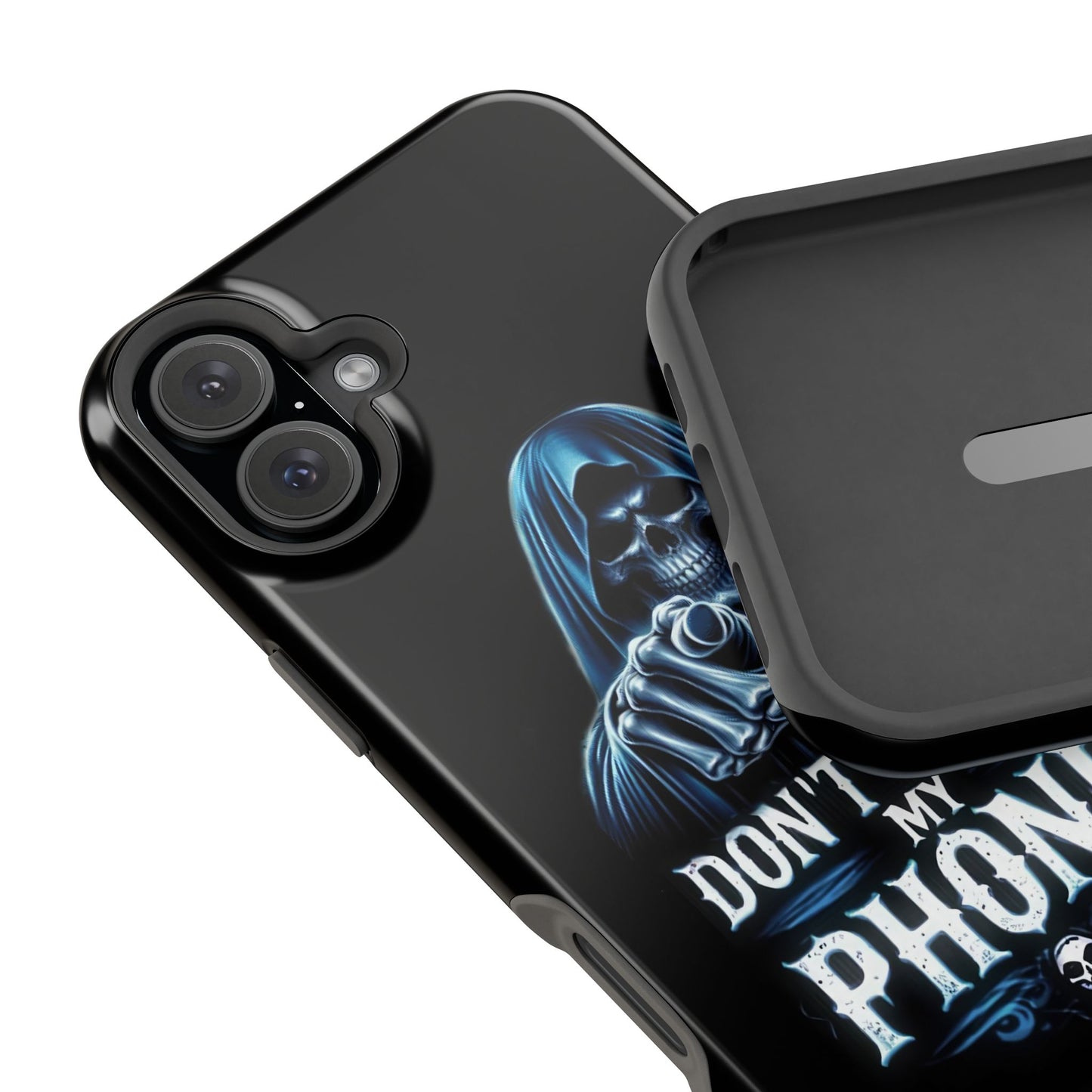 Gothic Magnetic iPhone Case: Don't Touch My Phone