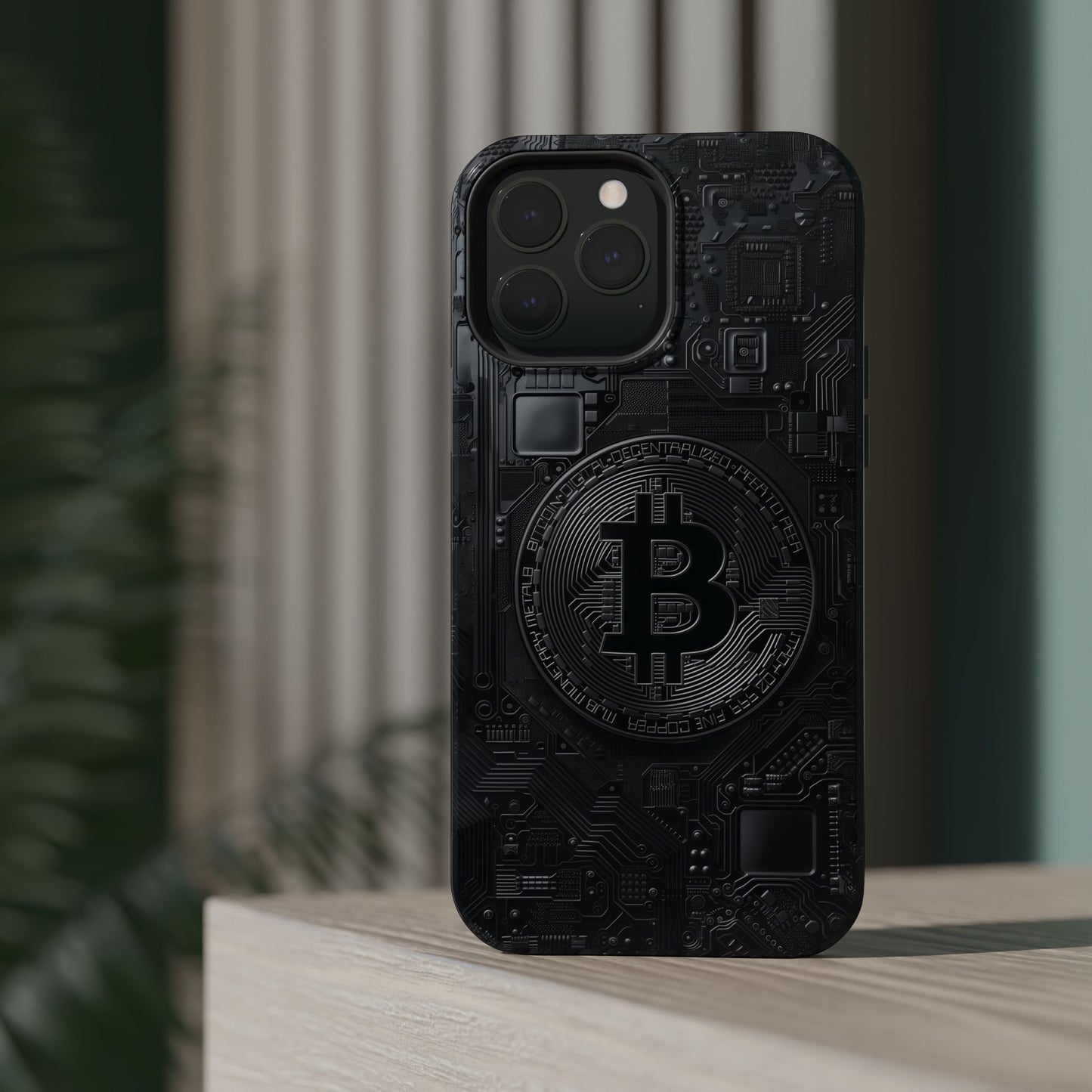 Black Bitcoin Magnetic iPhone Cases - Ideal for Tech Enthusiasts