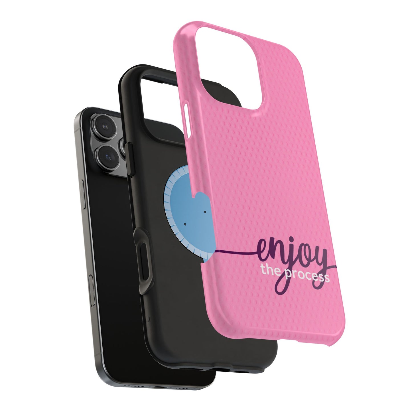 Enjoy the Process Magnetic Case - Motivational Pink Phone Cover for Women