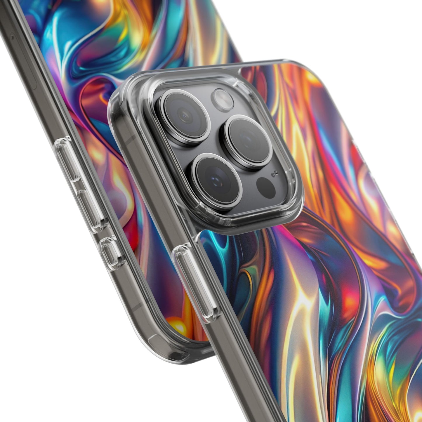 Colorful Clear Case for iPhone – Abstract Art Design