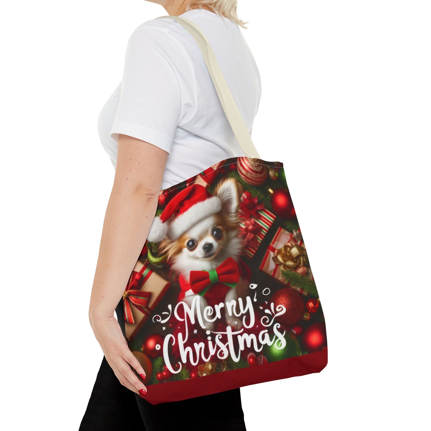 Merry Chihuahua Tote Bag (AOP)